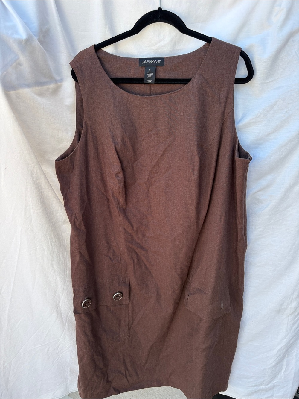 Lane Bryant Brown Sleeveless Tunic Shift